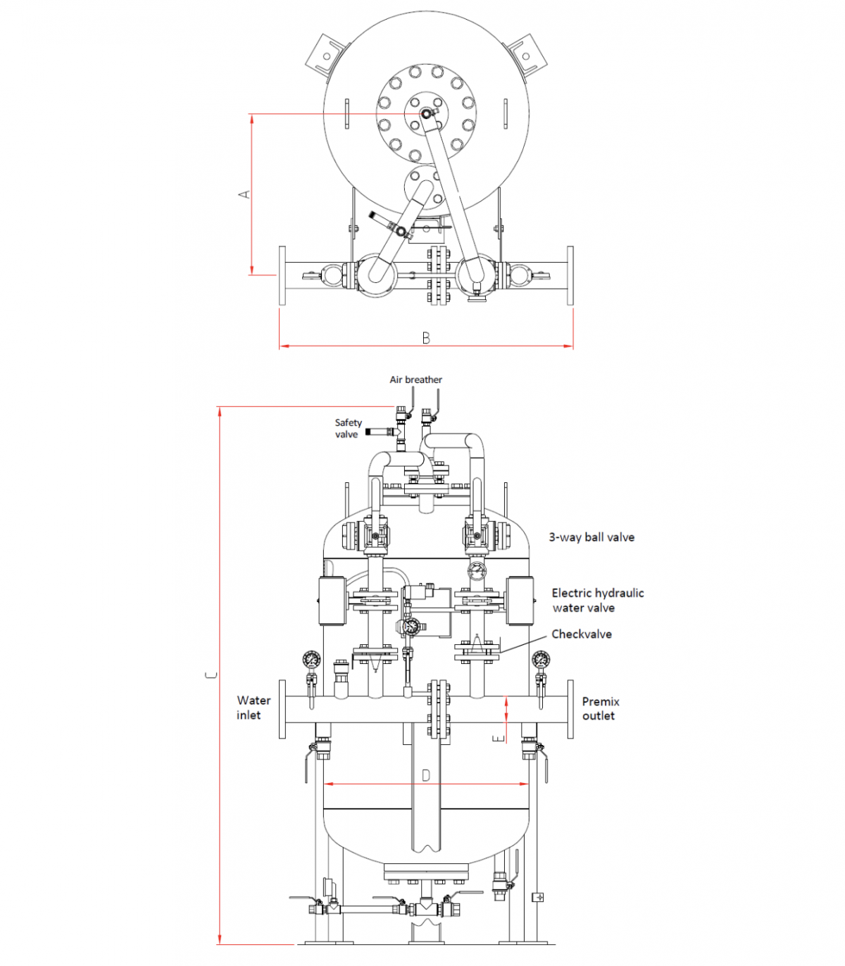Bladdertank with proportioner InnoVfoam
